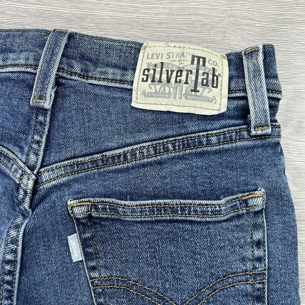 Levis SilverTab Mom Jean Jeans Womens 27x27 Blue High Rise Tapered Leg‎ Denim - Picture 5 of 15